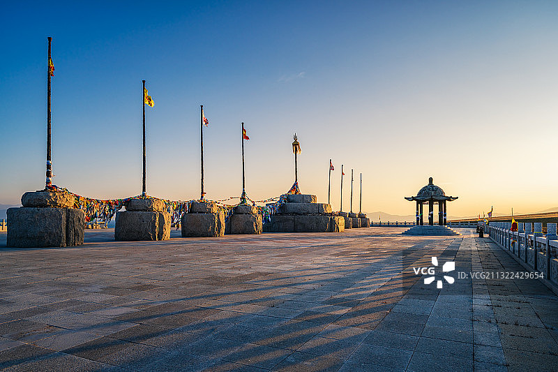 中国新疆博乐市赛里木湖旅游风景区点将台图片素材