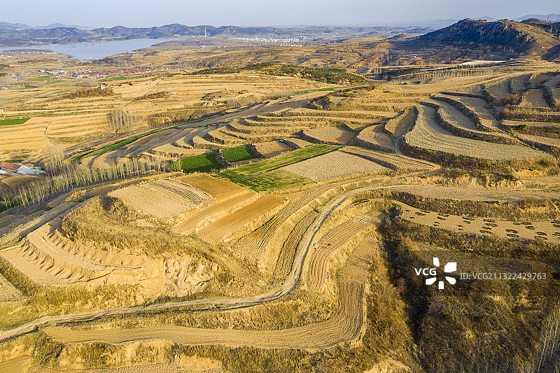 丘陵梯田图片素材