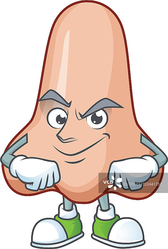 咧嘴笑的鼻子吉祥物设计图片素材