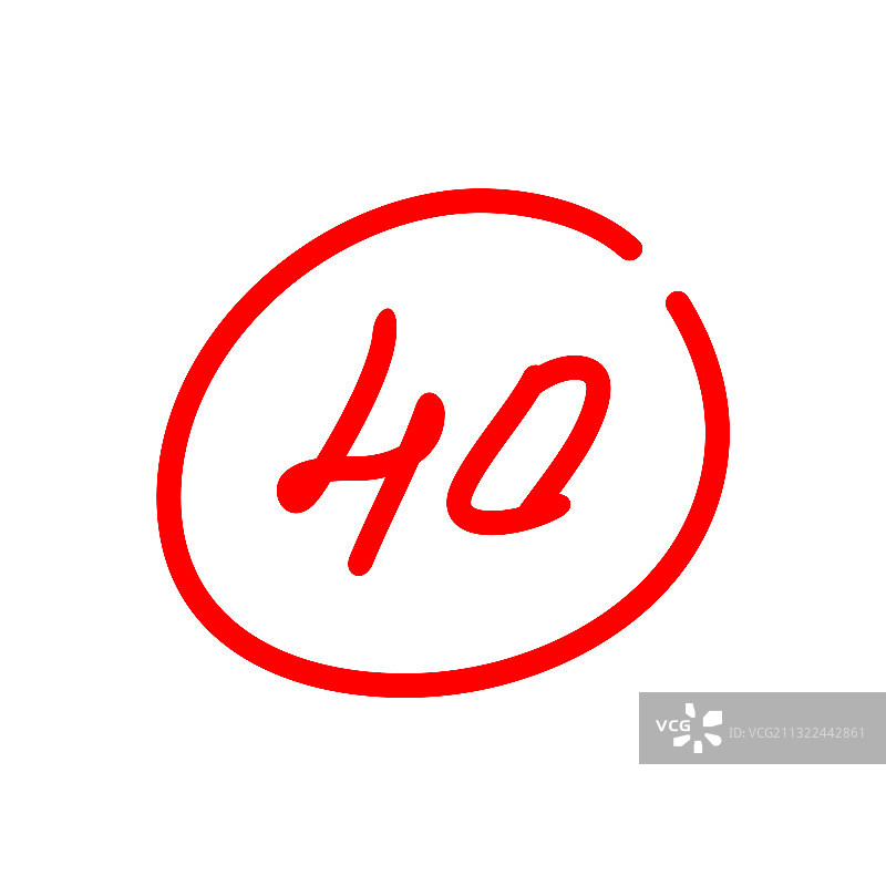 用红色笔写的40个要点图片素材