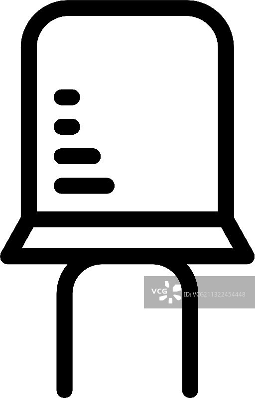 半导体电容器轮廓图标图片素材