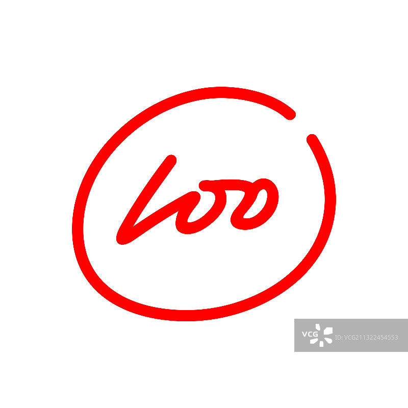 百分制考试红色分数图片素材