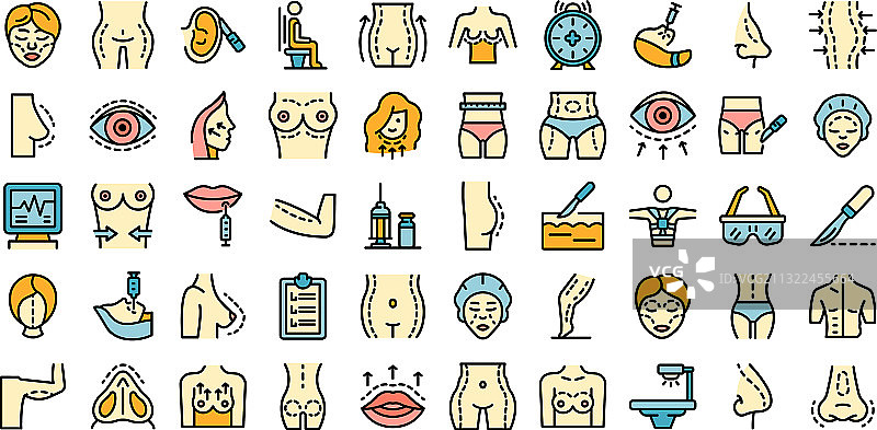 身体矫正图标扁平化设计图片素材