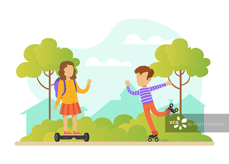 公园里的儿童活动：可爱女孩玩回旋陀螺图片素材