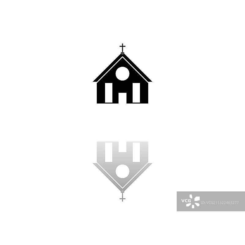教堂图标（扁平风格）图片素材