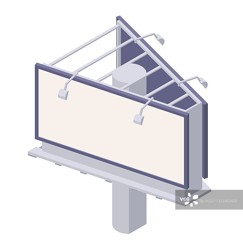 2.5D户外空白广告牌图片素材
