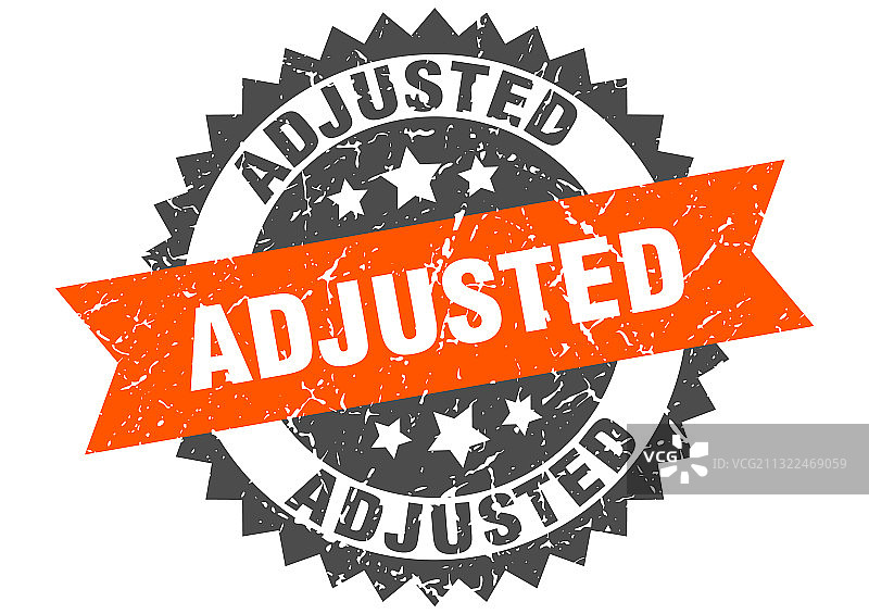 带缎带的调整图章圆形复古标志图片素材