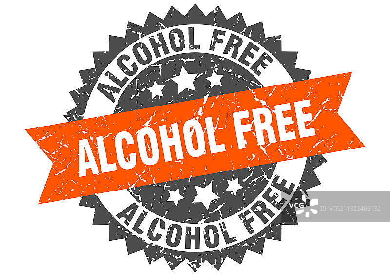 无酒精印章圆形标志图片素材