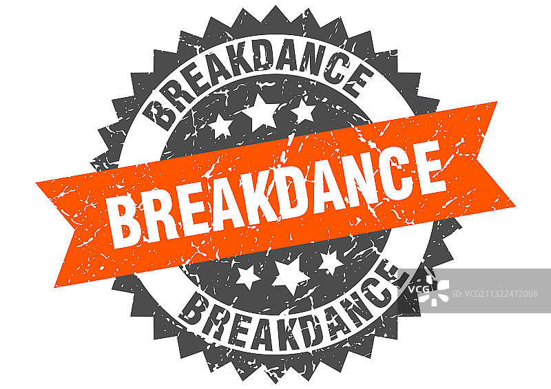 街舞印章 Grunge圆形缎带标志图片素材