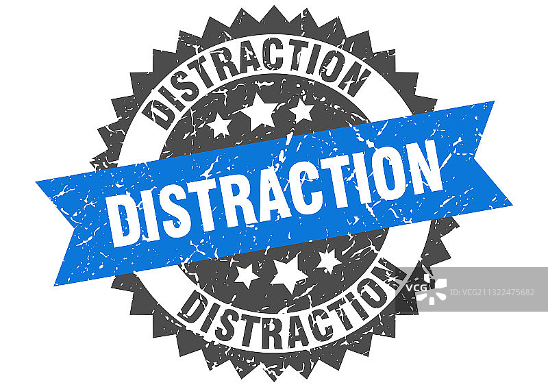 带丝带的分心印章圆形标志图片素材