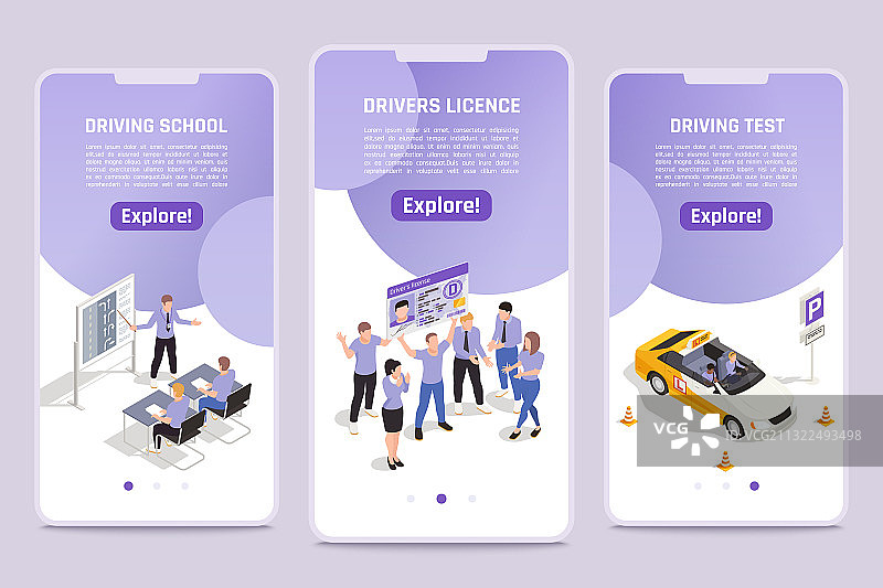 驾校手机模板图片素材