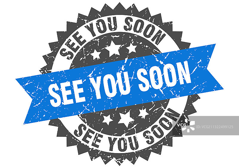 带缎带的“再见”印章圆形标志图片素材