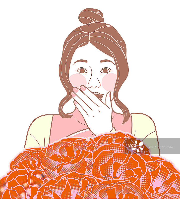 康乃馨母亲节插画图片素材