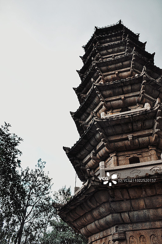 福州福清万安祝圣宝塔图片素材