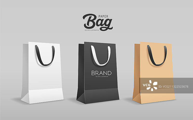 黑白布小纸袋图片素材