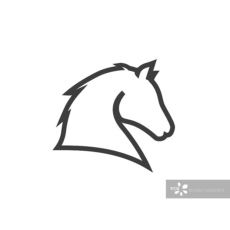 马头线条图标素材图片素材