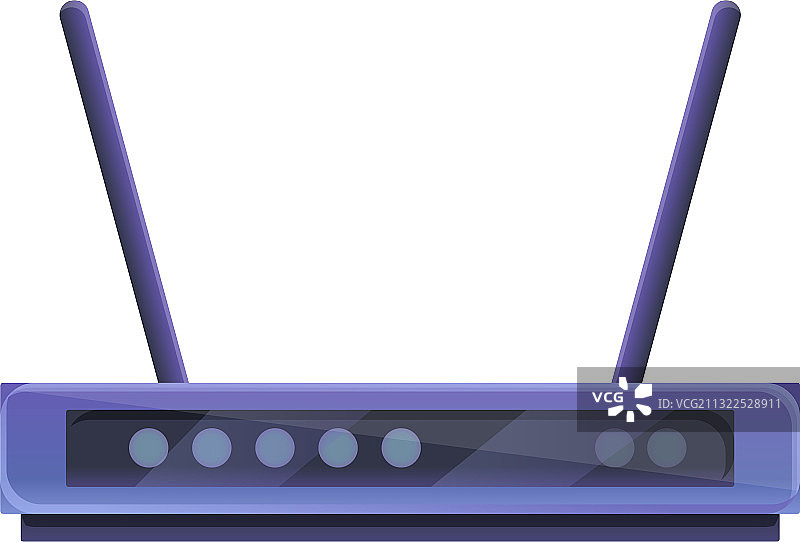 无线网络调制解调器天线卡通图标图片素材