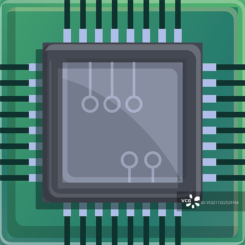 笔记本处理器卡通风格图标图片素材