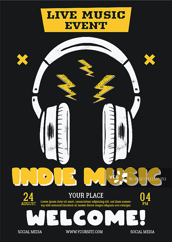 独立音乐演出宣传单活动海报图片素材