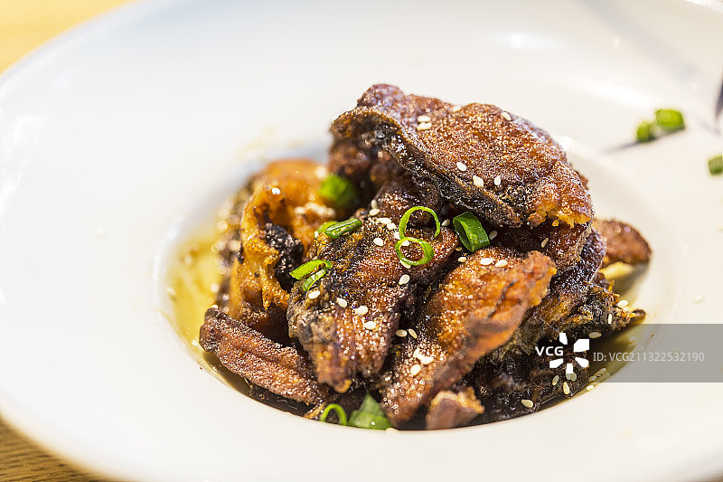 苏州美食苏式熏鱼图片素材