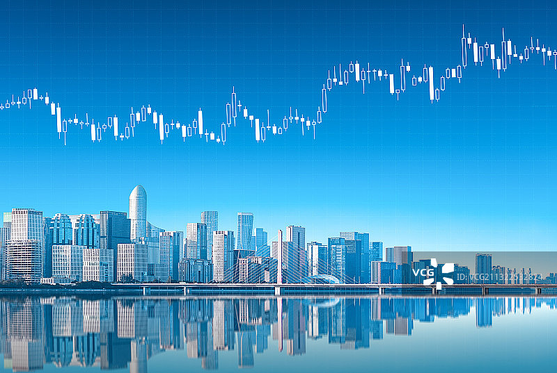 杭州城市金融股市证券走势图片素材