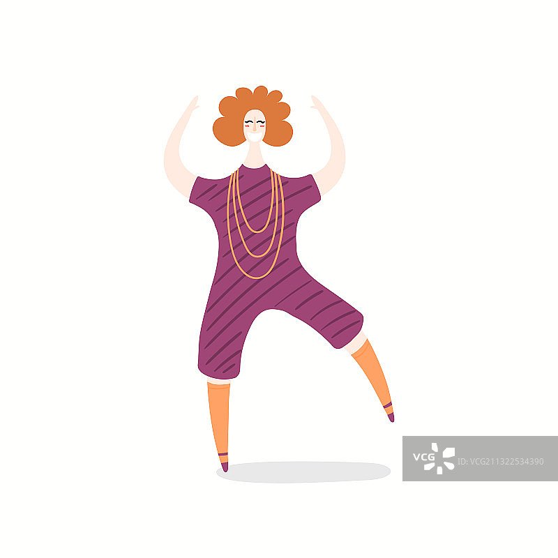 快乐的跳舞女人图片素材