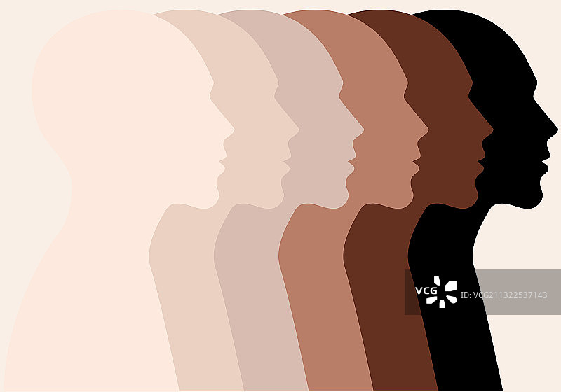 男性面部轮廓剪影肤色图片素材