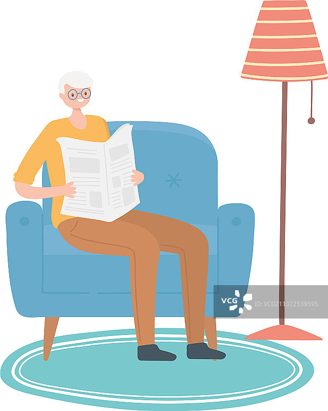 老年人在客厅的活动图片素材