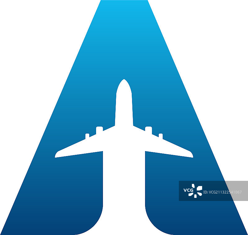 扁平现代A字母旅行logo设计概念图片素材