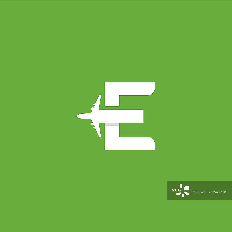 扁平现代E字母旅行logo设计理念图片素材