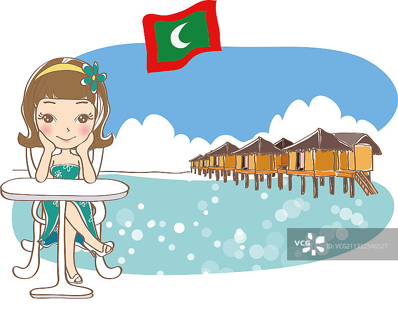 可爱的女生图片素材