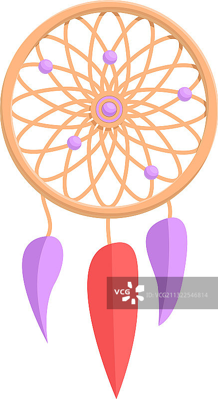 捕梦网图标卡通风格图片素材