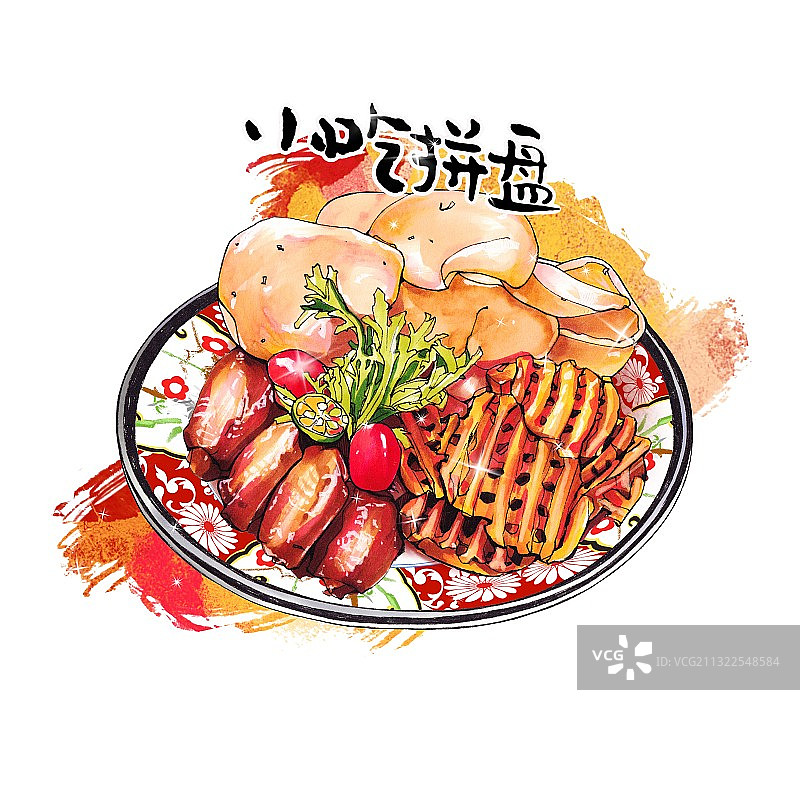 港式茶餐厅 东南亚美食 小吃拼盘图片素材