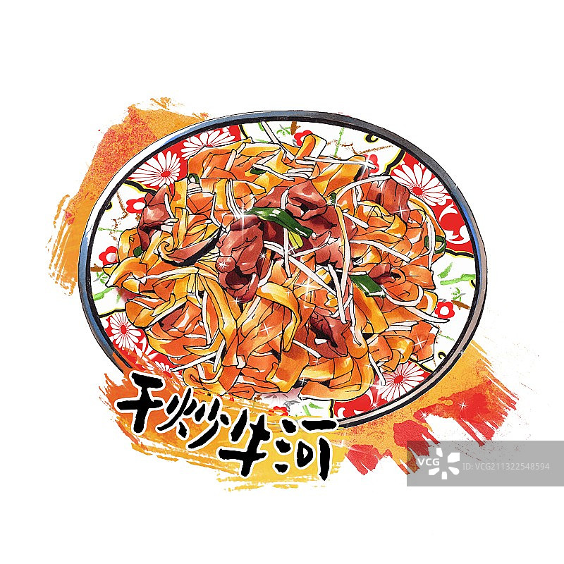 港式茶餐厅 东南亚美食 干炒牛河图片素材