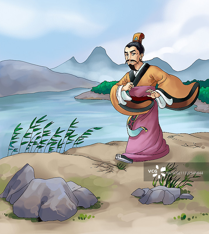 插画：屈原图片素材