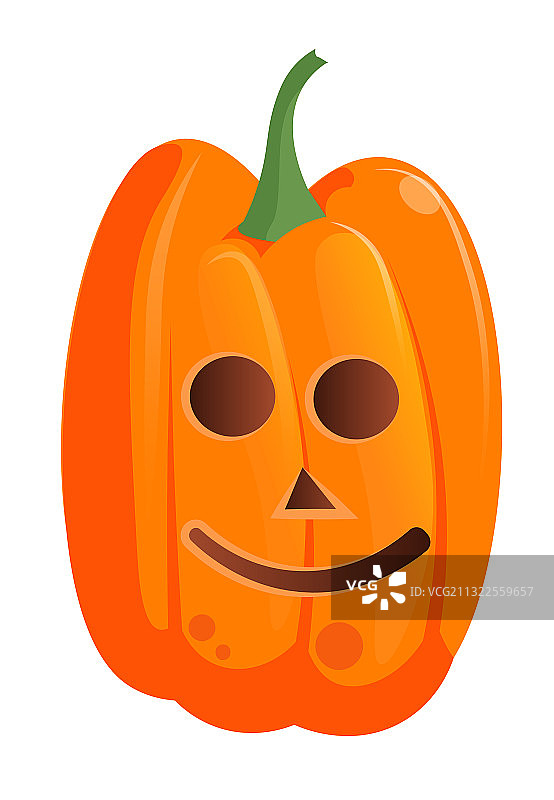 有趣的万圣节南瓜灯，白色背景图片素材