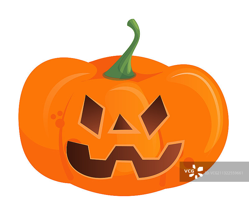 愤怒的南瓜手电筒模板（已隔离）图片素材