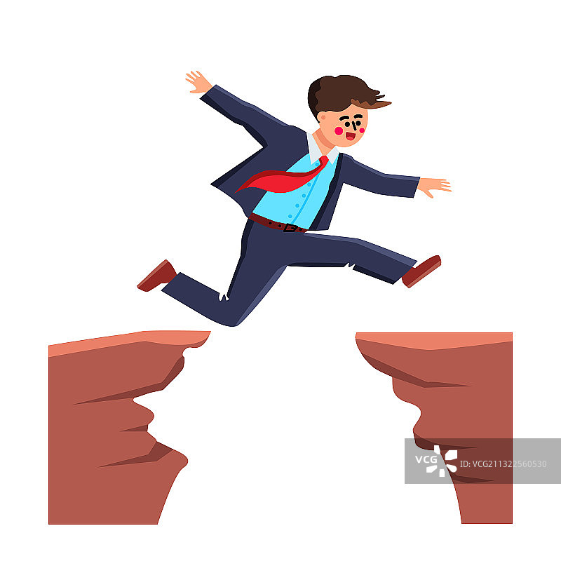商人跳跃，挑战深渊图片素材