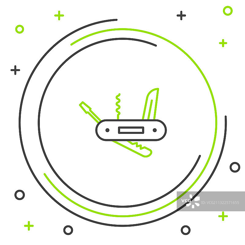 白色背景上的瑞士军刀图标图片素材