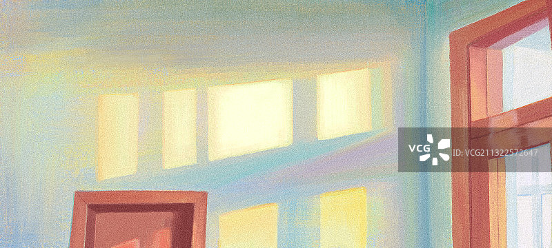 卧室内的阳光景色图片素材