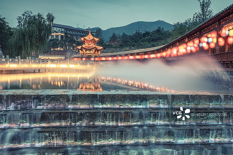 德明古镇水景图片素材