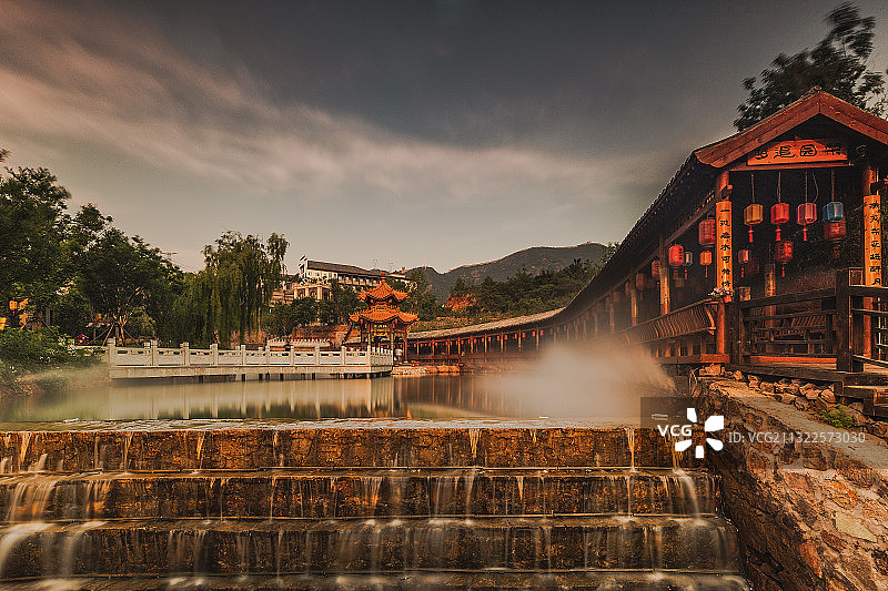 德明古镇廊桥图片素材