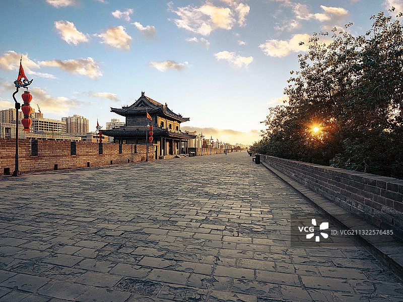 西安城墙景区图片素材