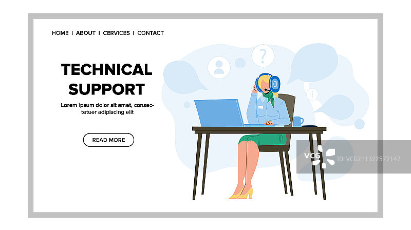 技术支持呼叫中心客服图片素材