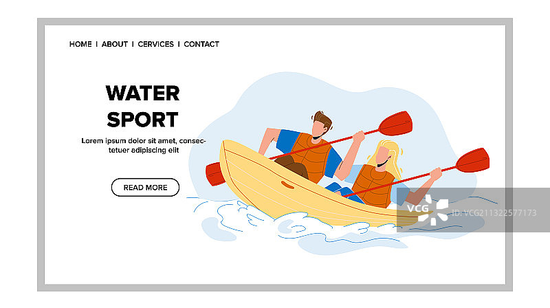 极限皮划艇水上运动比赛图片素材