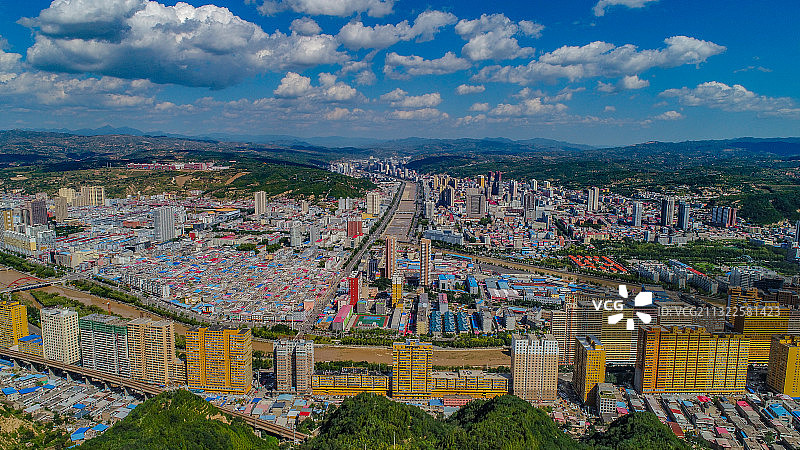 吕梁市离石区城区风光图片素材