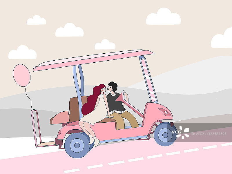 情侣出行图片素材