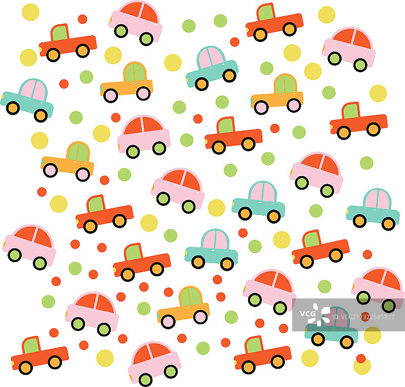 带彩色斑点的汽车图片素材