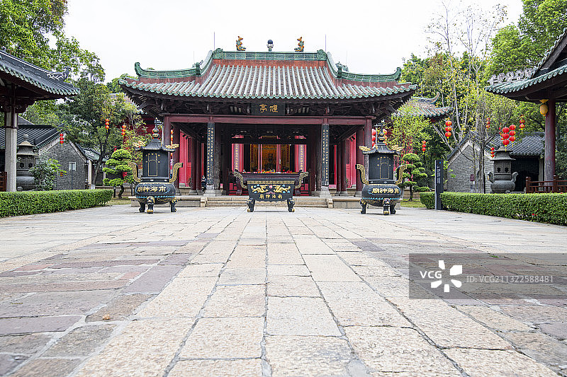 中国广州著名旅游景点南海神庙礼亭图片素材