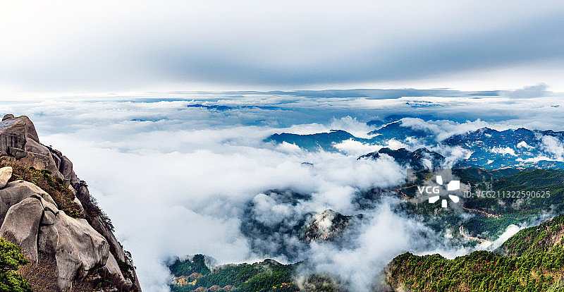 天柱山远眺图片素材